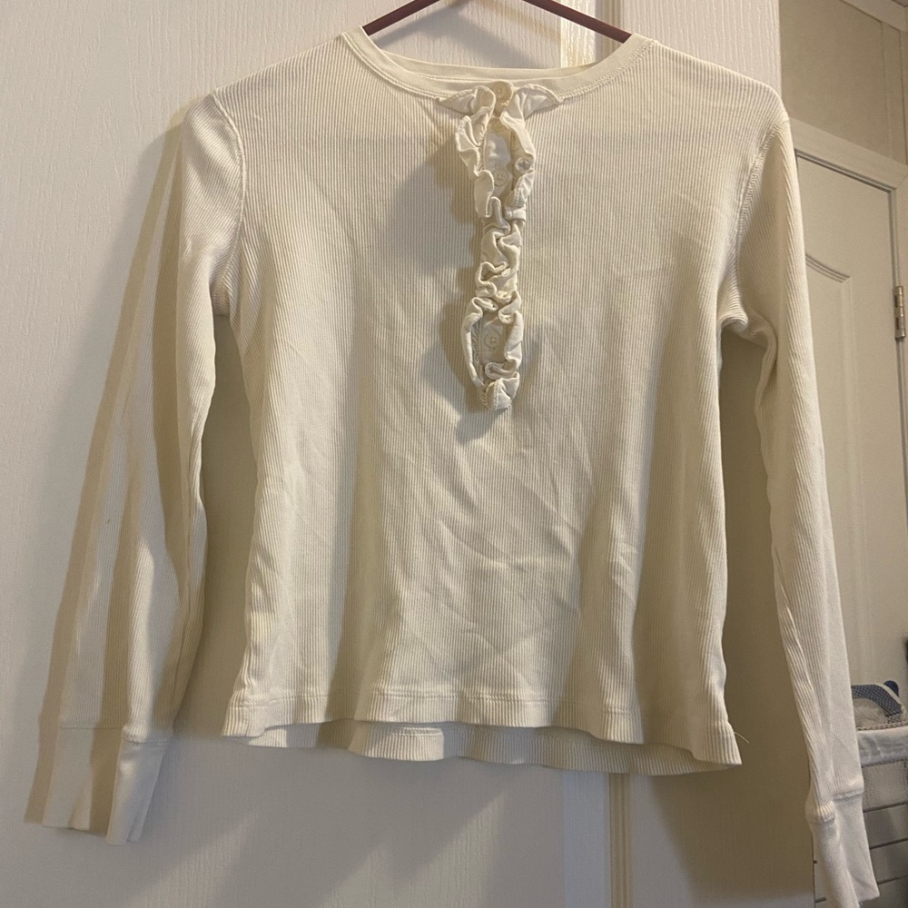 Chaps White Long Sleeve Top